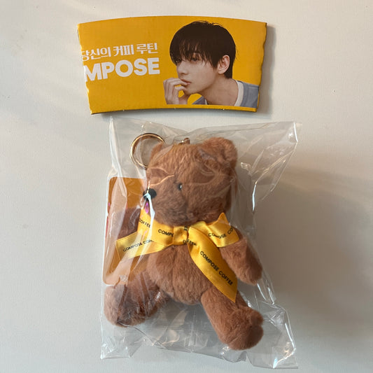 BTS V PHOTO HOLDER + MV BEAR KEYRING COMPOSE COFFEE Limited Edition Official - 26.04.30