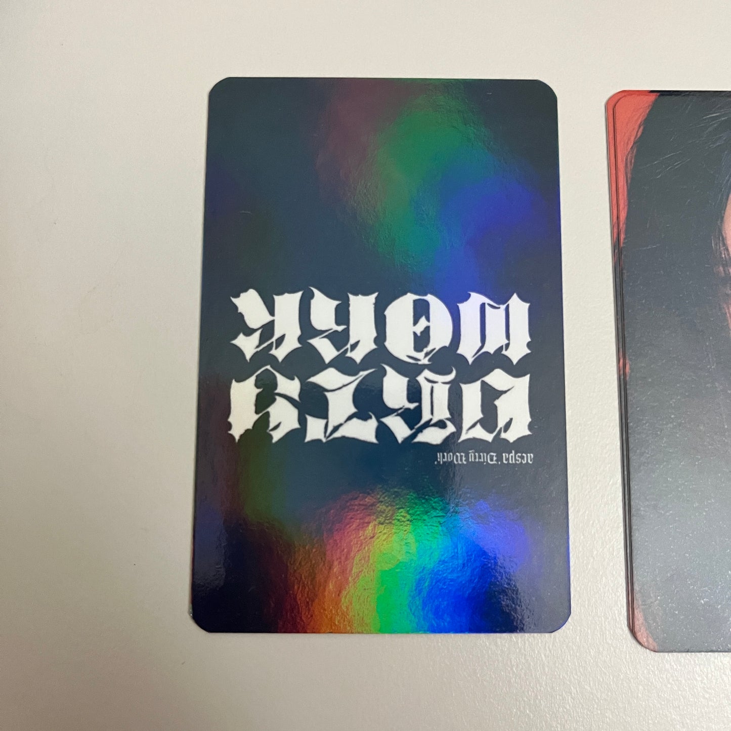 aespa Official Album DIRTY WORK Photocard 2 Type Ningning Gieselle - 26.06.08