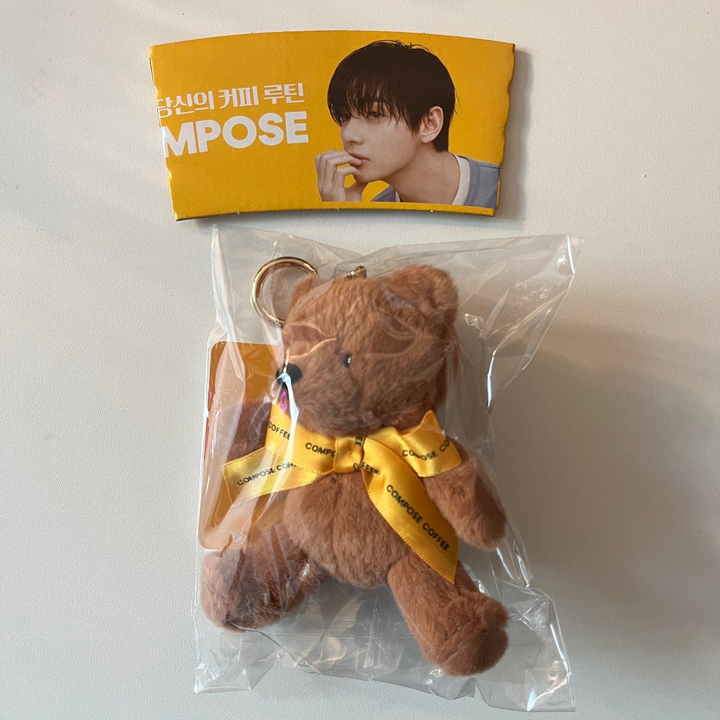 BTS V PHOTO HOLDER + MV BEAR KEYRING COMPOSE COFFEE Limited Edition Official - 26.04.30