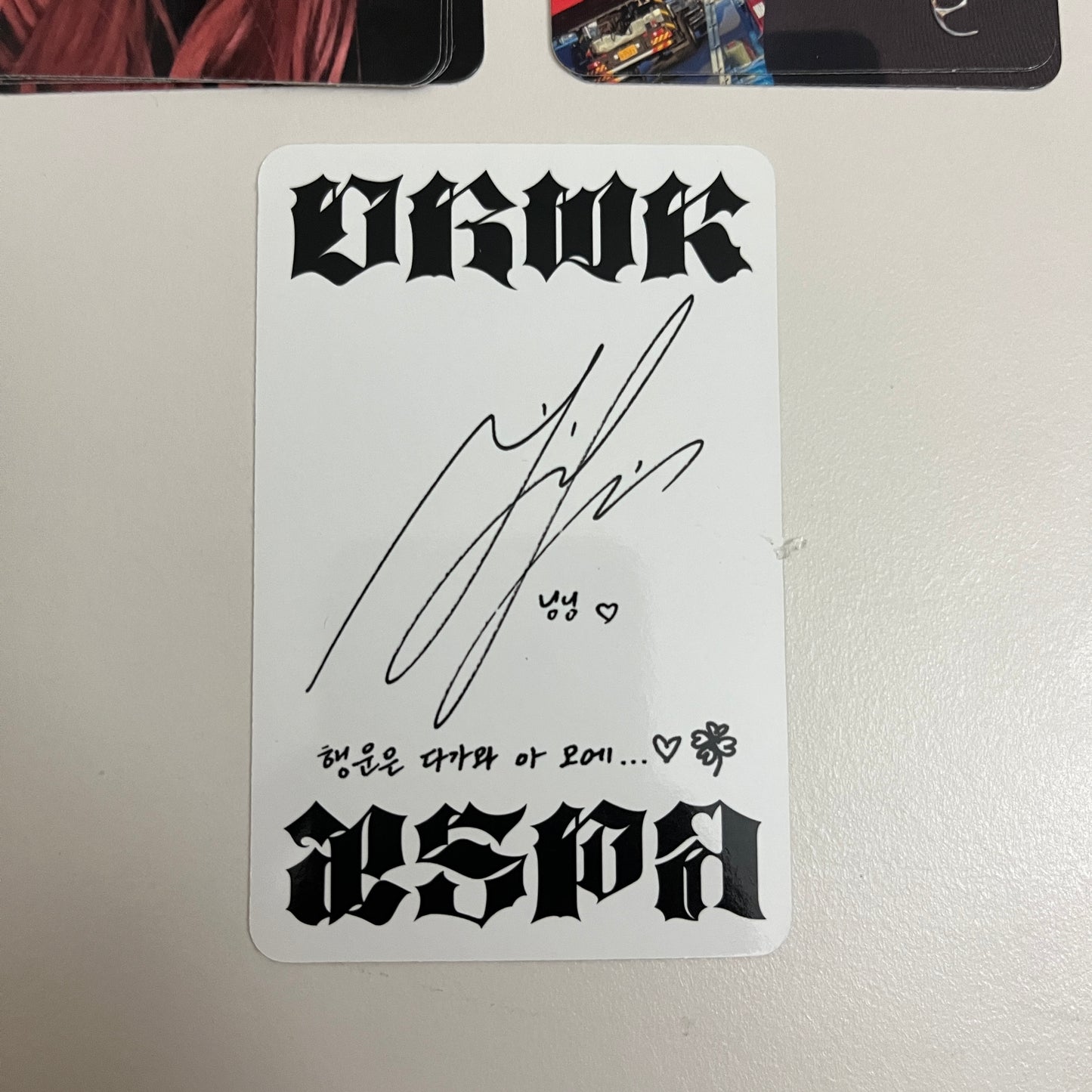 aespa Official Album DIRTY WORK Photocard 3 Type Ningning Gieselle Karina - 26.06.08