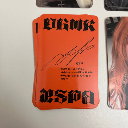 aespa Official Album DIRTY WORK Photocard 4 Type Ningning Gieselle Karina Winter - 26.06.08